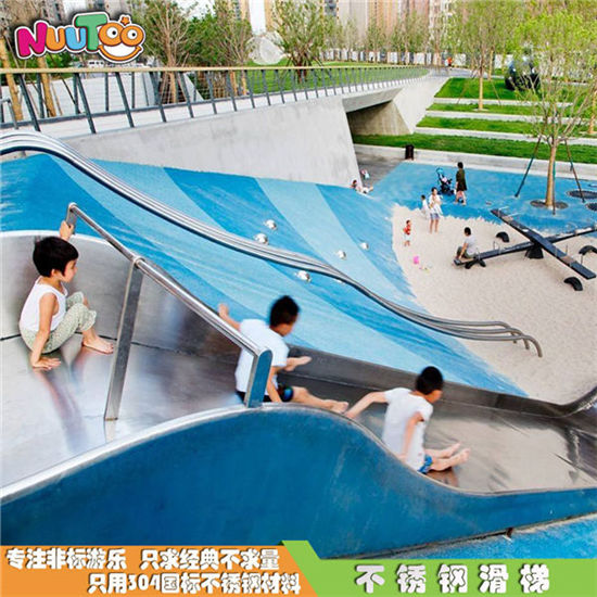 山西運城幼兒園不銹鋼滑梯_樂圖非標游樂設備